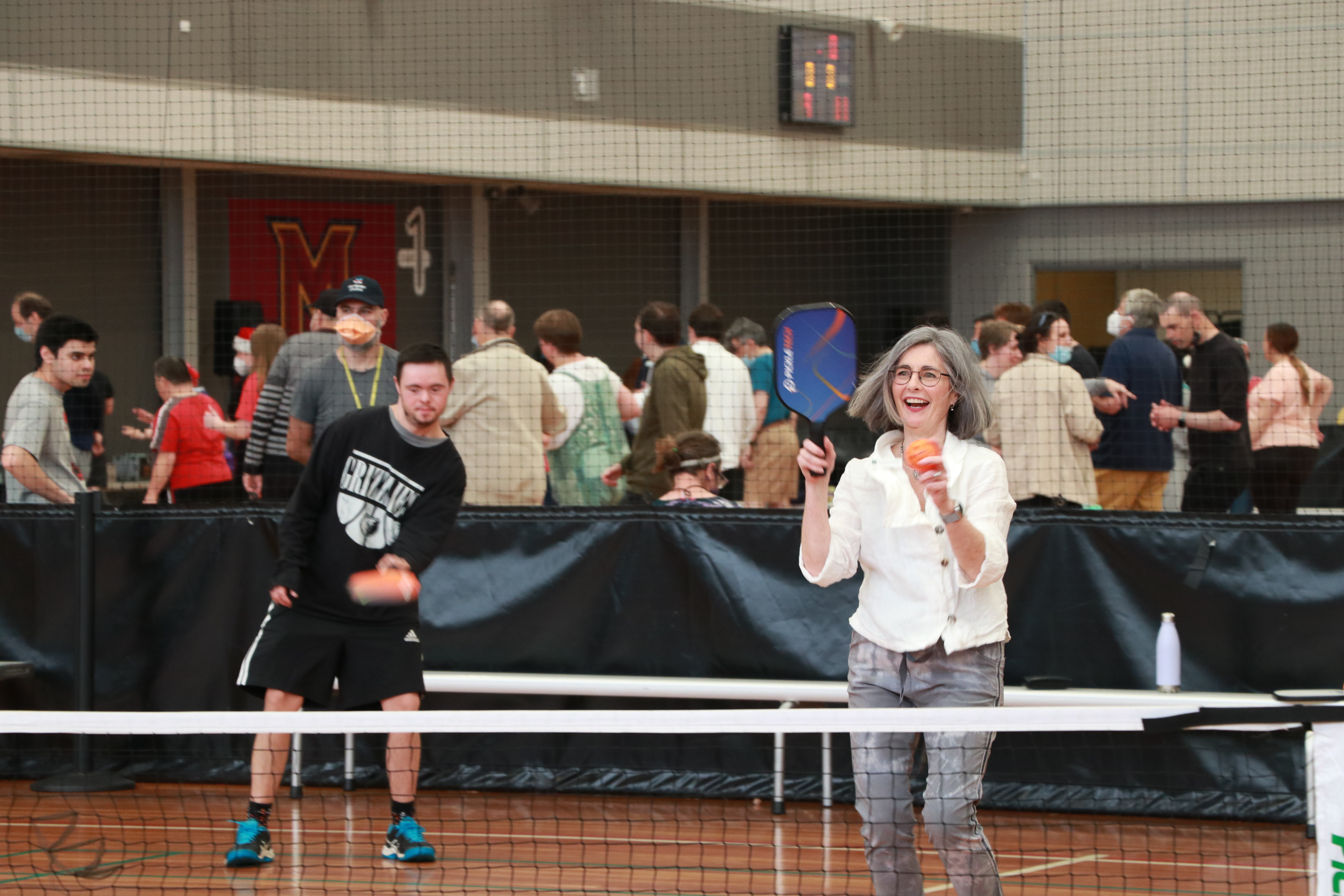 Participants at the IDPWD event playing pickleball - the world's fastest growing sport!